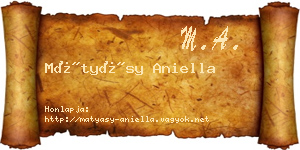 Mátyásy Aniella névjegykártya